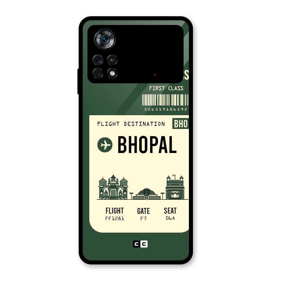 Bhopal Boarding Pass Glass Back Case for Poco X4 Pro 5G