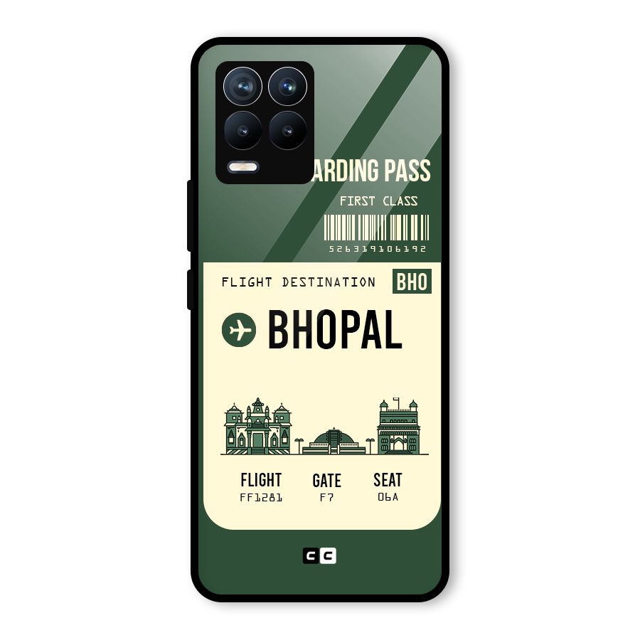 Bhopal Boarding Pass Glass Back Case for Realme 8 Pro