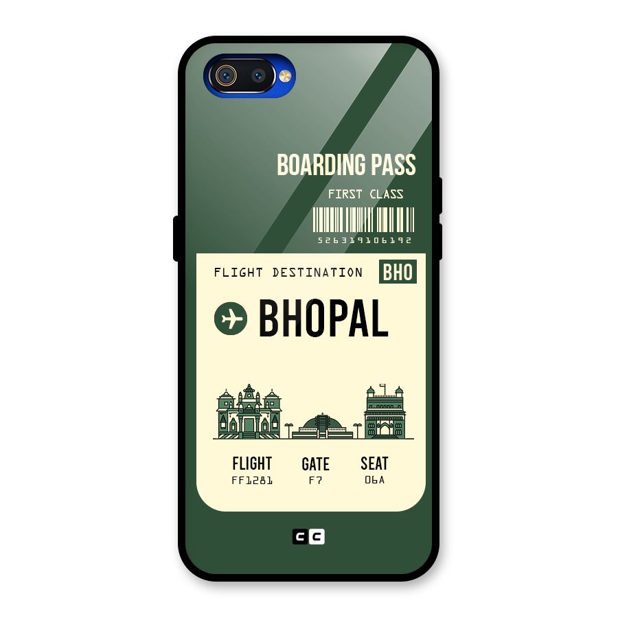 Bhopal Boarding Pass Glass Back Case for Realme C2