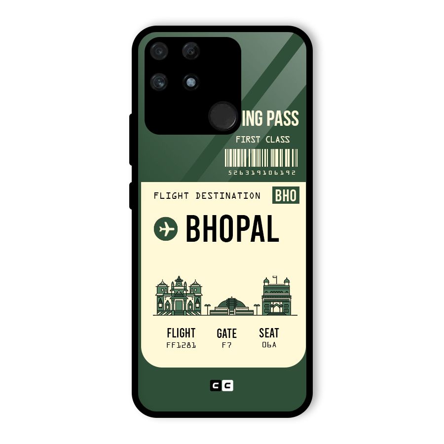 Bhopal Boarding Pass Glass Back Case for Realme Narzo 50A