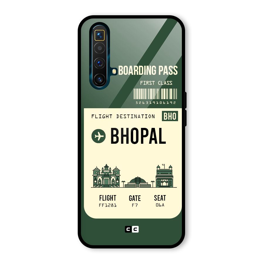 Bhopal Boarding Pass Glass Back Case for Realme X3