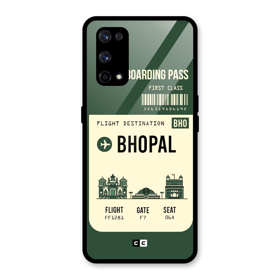 Bhopal Boarding Pass Glass Back Case for Realme X7 Pro