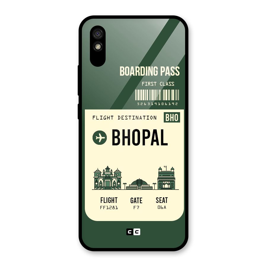 Bhopal Boarding Pass Glass Back Case for Redmi 9i