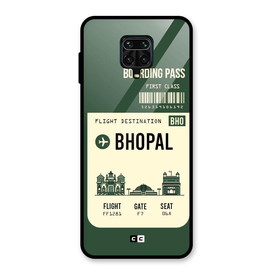 Bhopal Boarding Pass Glass Back Case for Redmi Note 10 Lite
