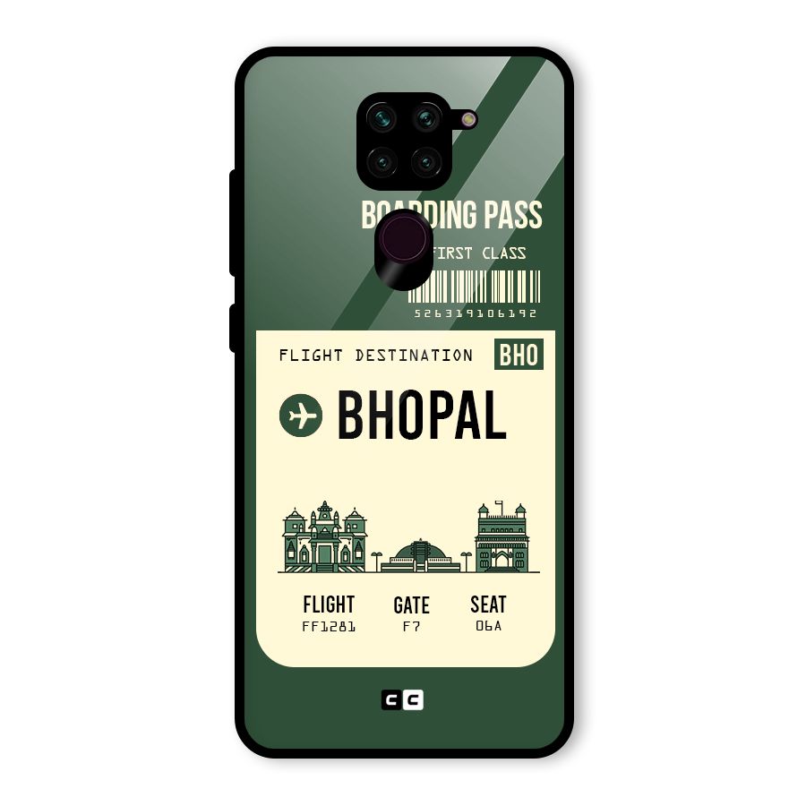 Bhopal Boarding Pass Glass Back Case for Redmi Note 9