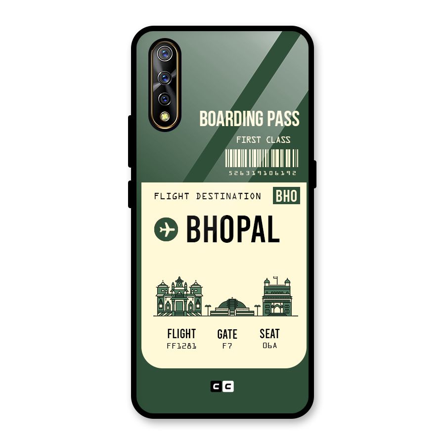 Bhopal Boarding Pass Glass Back Case for Vivo S1