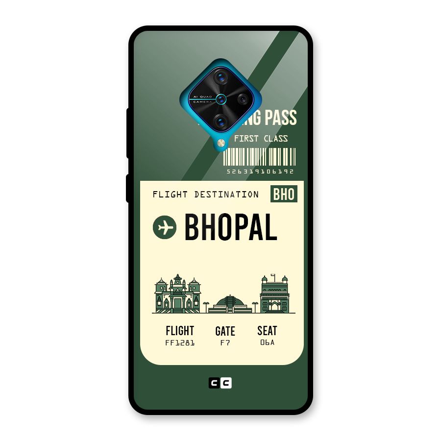 Bhopal Boarding Pass Glass Back Case for Vivo S1 Pro