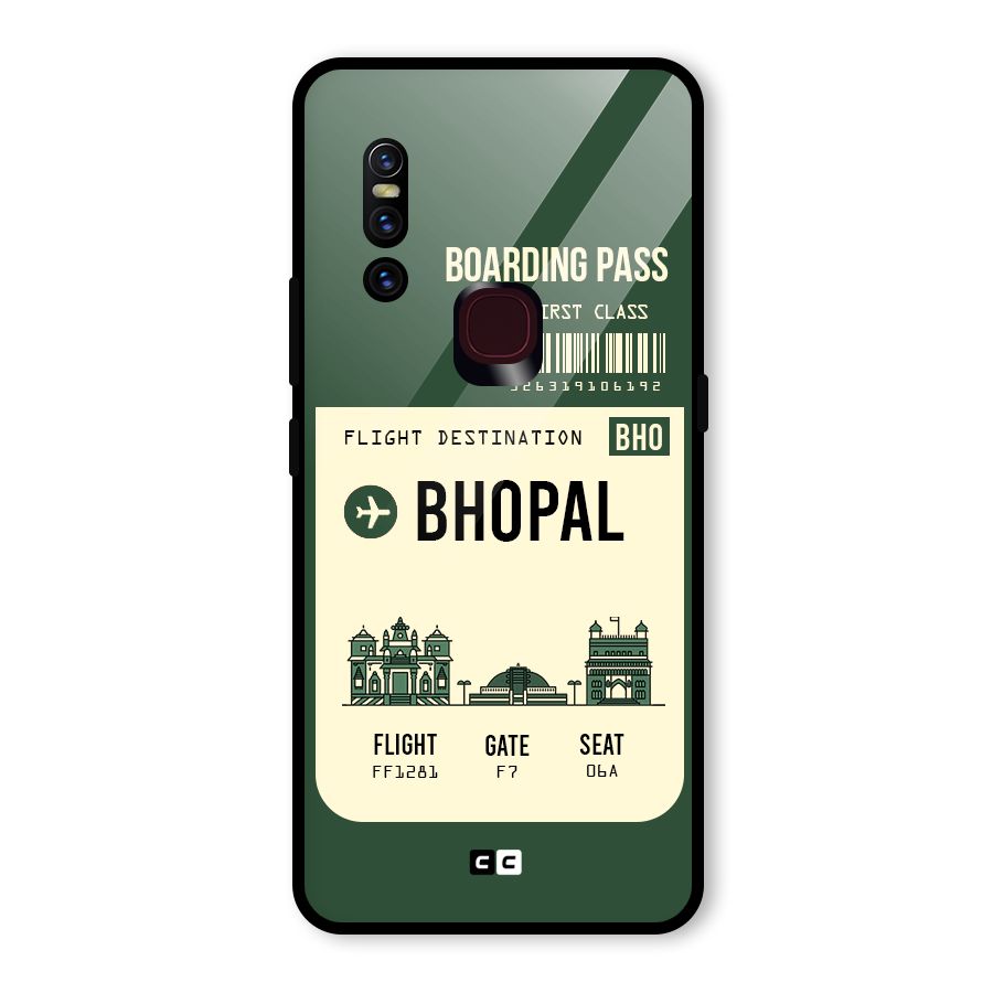 Bhopal Boarding Pass Glass Back Case for Vivo V15