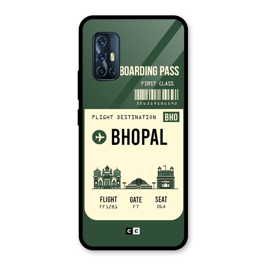 Bhopal Boarding Pass Glass Back Case for Vivo V17