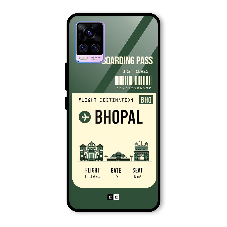 Bhopal Boarding Pass Glass Back Case for Vivo V20 Pro