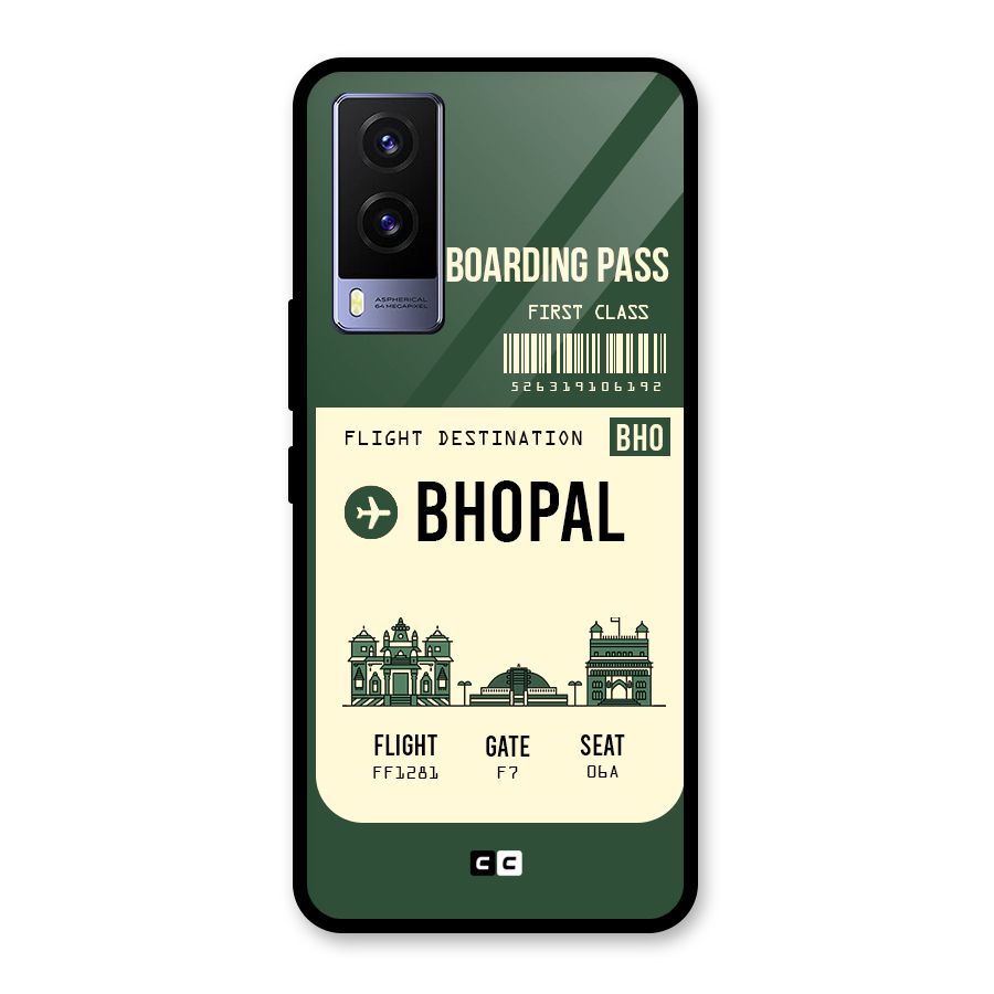Bhopal Boarding Pass Glass Back Case for Vivo V21e 5G