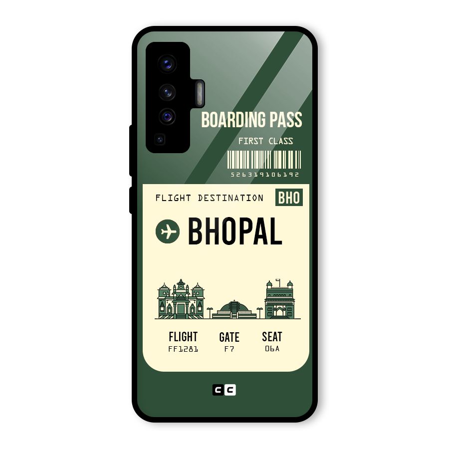 Bhopal Boarding Pass Glass Back Case for Vivo X50