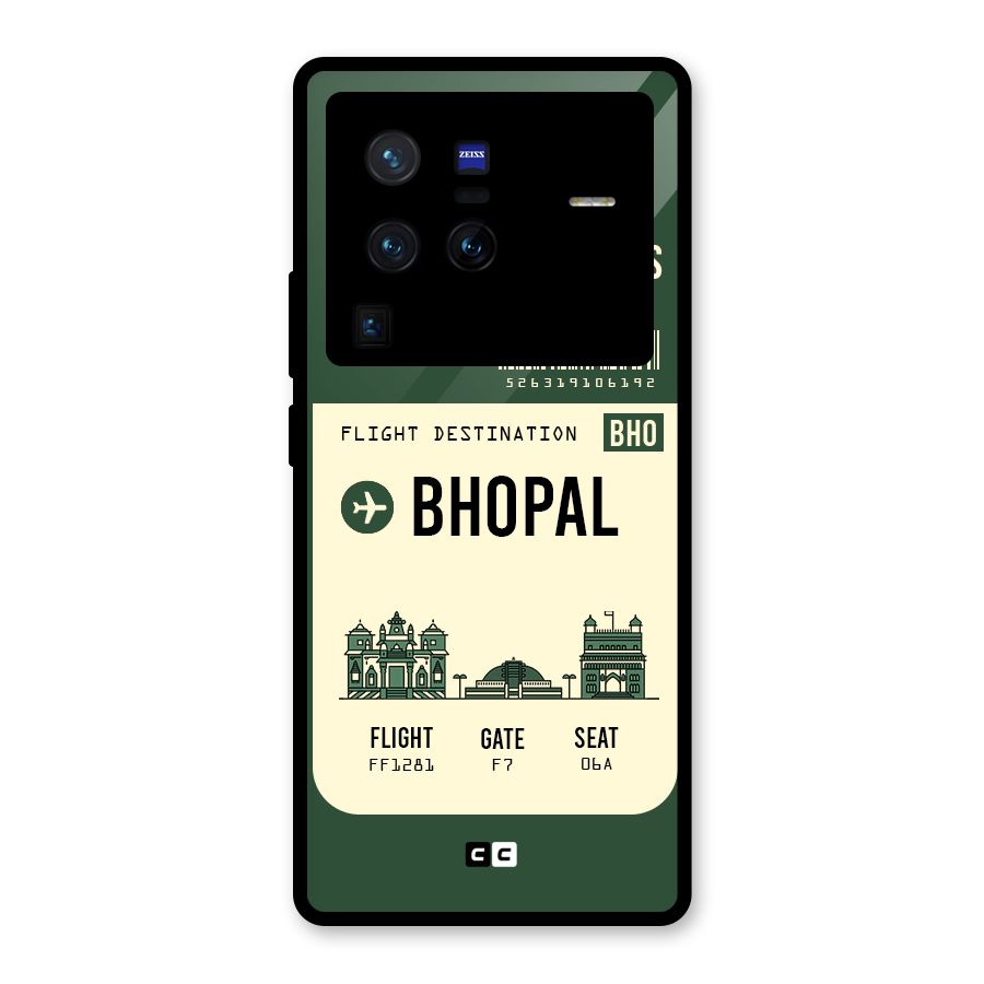 Bhopal Boarding Pass Glass Back Case for Vivo X80 Pro
