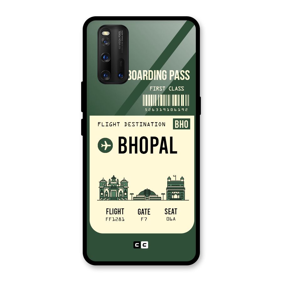Bhopal Boarding Pass Glass Back Case for Vivo iQOO 3