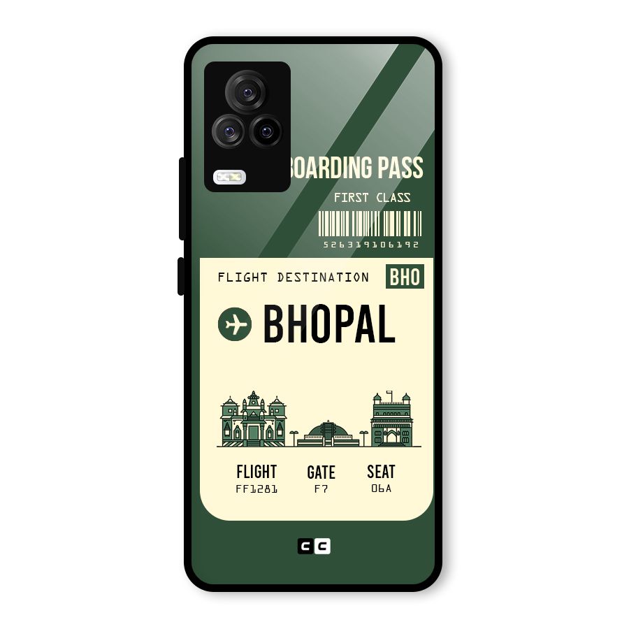 Bhopal Boarding Pass Glass Back Case for Vivo iQOO 7 Legend 5G