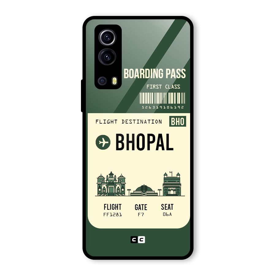 Bhopal Boarding Pass Glass Back Case for Vivo iQOO Z3