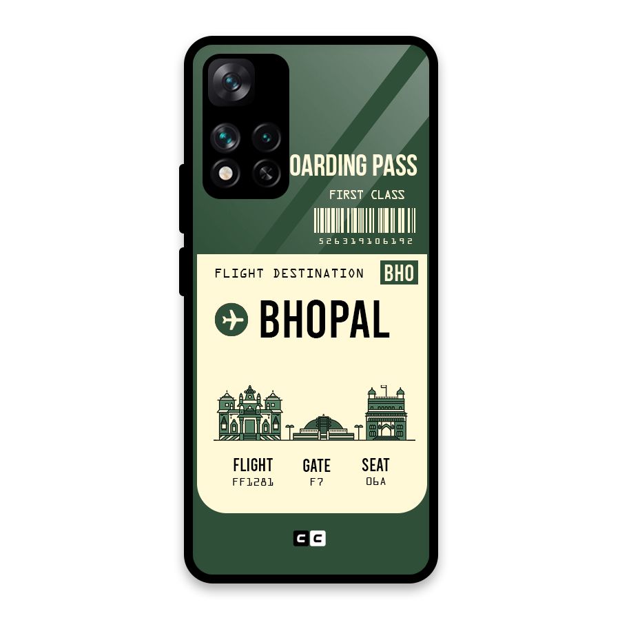 Bhopal Boarding Pass Glass Back Case for Xiaomi 11i HyperCharge 5G