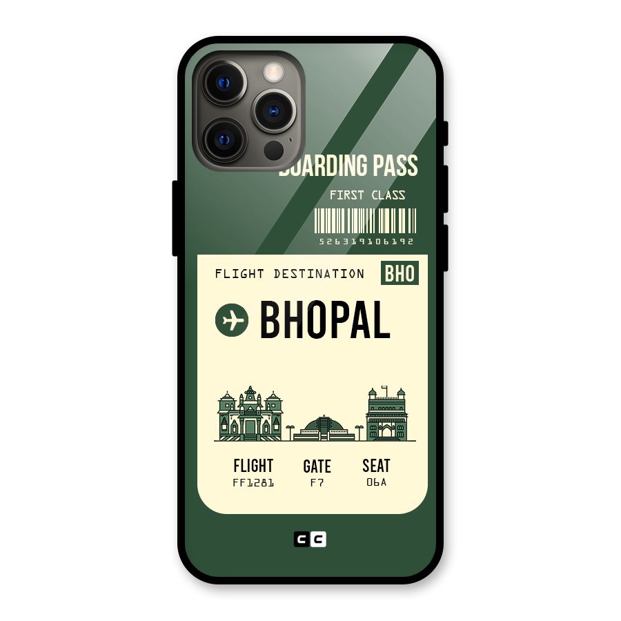 Bhopal Boarding Pass Glass Back Case for iPhone 12 Pro Max