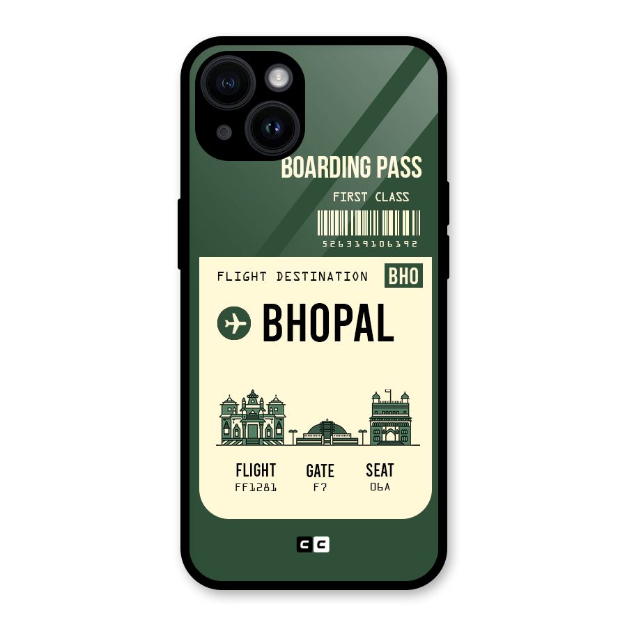 Bhopal Boarding Pass Glass Back Case for iPhone 14
