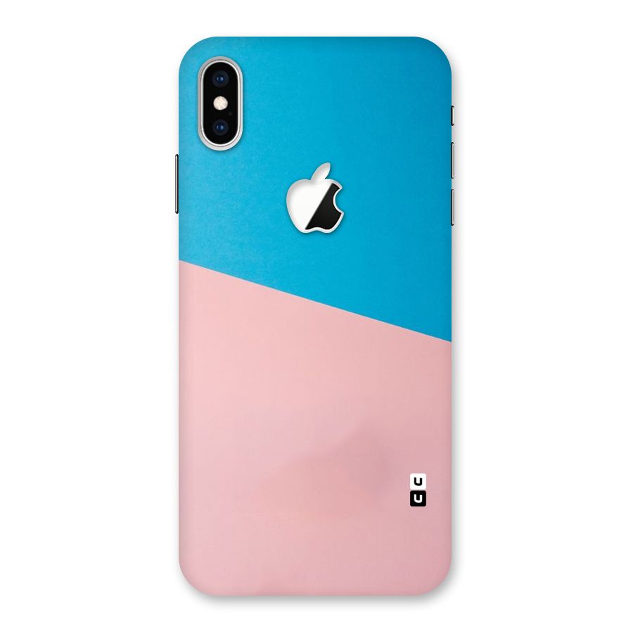 Bicolor Design Back Case for iPhone XS Max Apple Cut