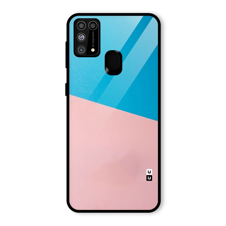 Bicolor Design Glass Back Case for Galaxy F41
