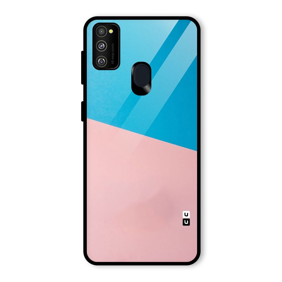 Bicolor Design Glass Back Case for Galaxy M30s