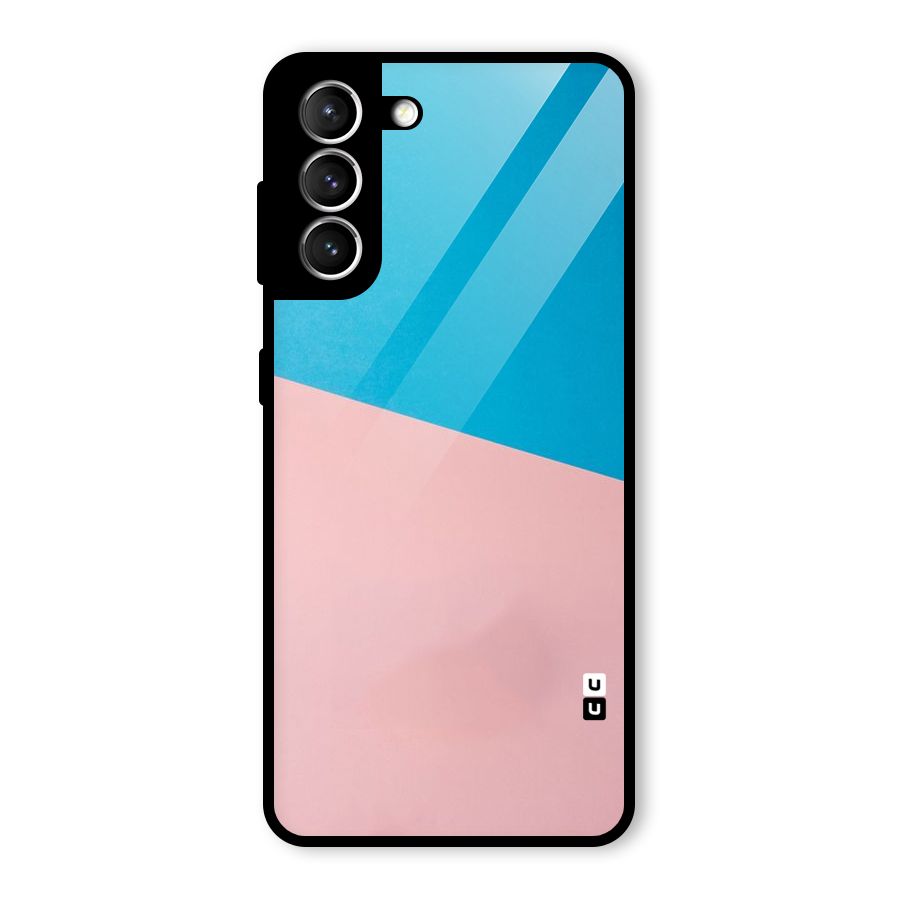 Bicolor Design Glass Back Case for Galaxy S21 5G