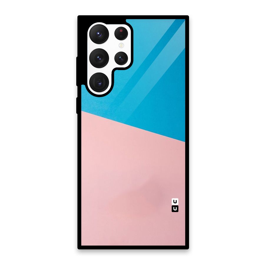 Bicolor Design Glass Back Case for Galaxy S22 Ultra 5G
