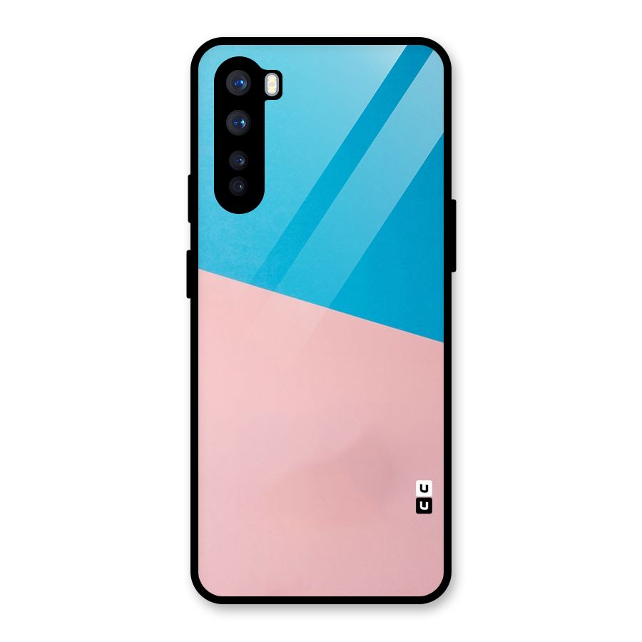 Bicolor Design Glass Back Case for OnePlus Nord