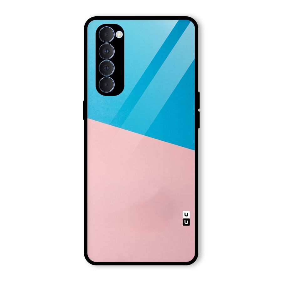 Bicolor Design Glass Back Case for Oppo Reno4 Pro