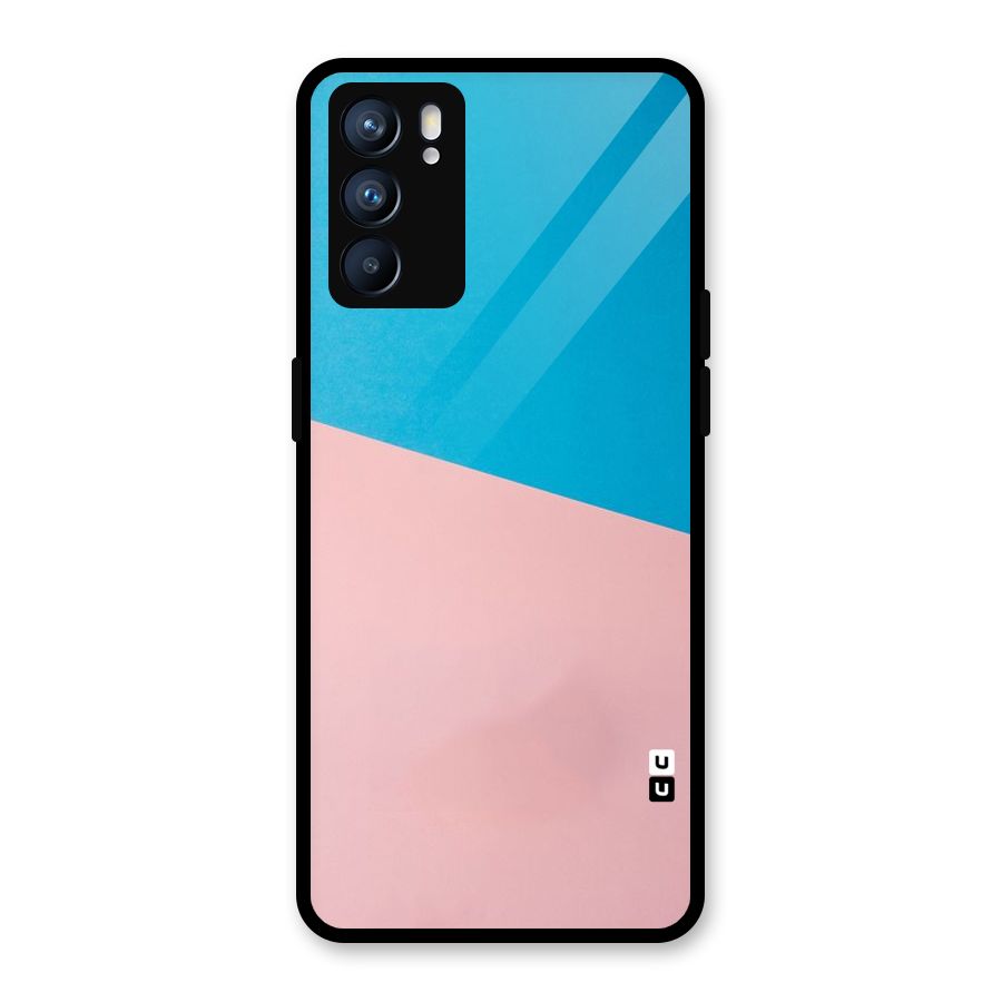 Bicolor Design Glass Back Case for Oppo Reno6 5G