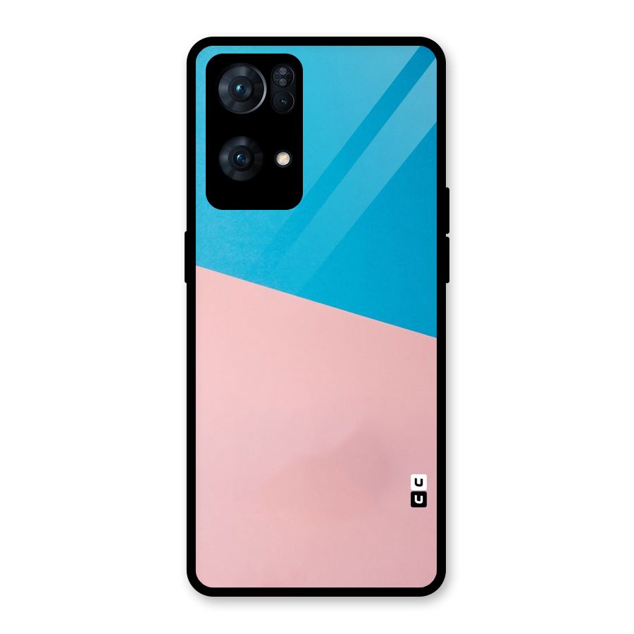 Bicolor Design Glass Back Case for Oppo Reno7 Pro 5G