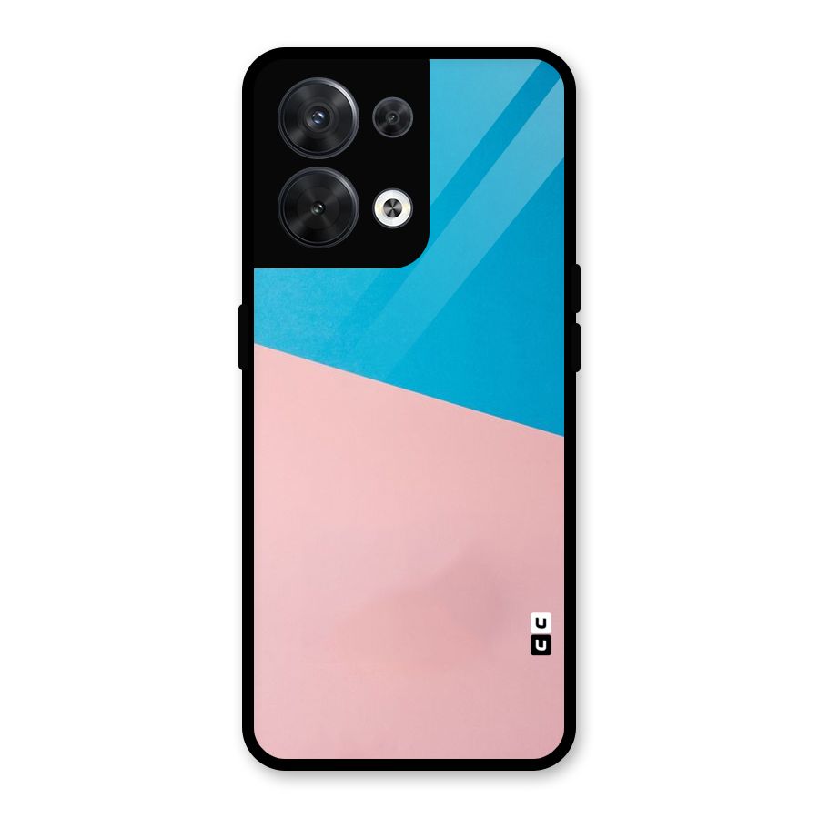 Bicolor Design Glass Back Case for Oppo Reno8 5G
