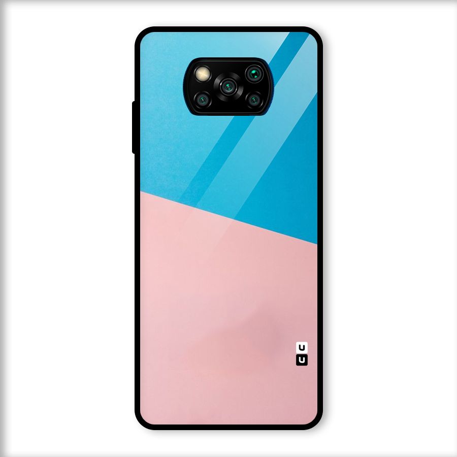 Bicolor Design Glass Back Case for Poco X3
