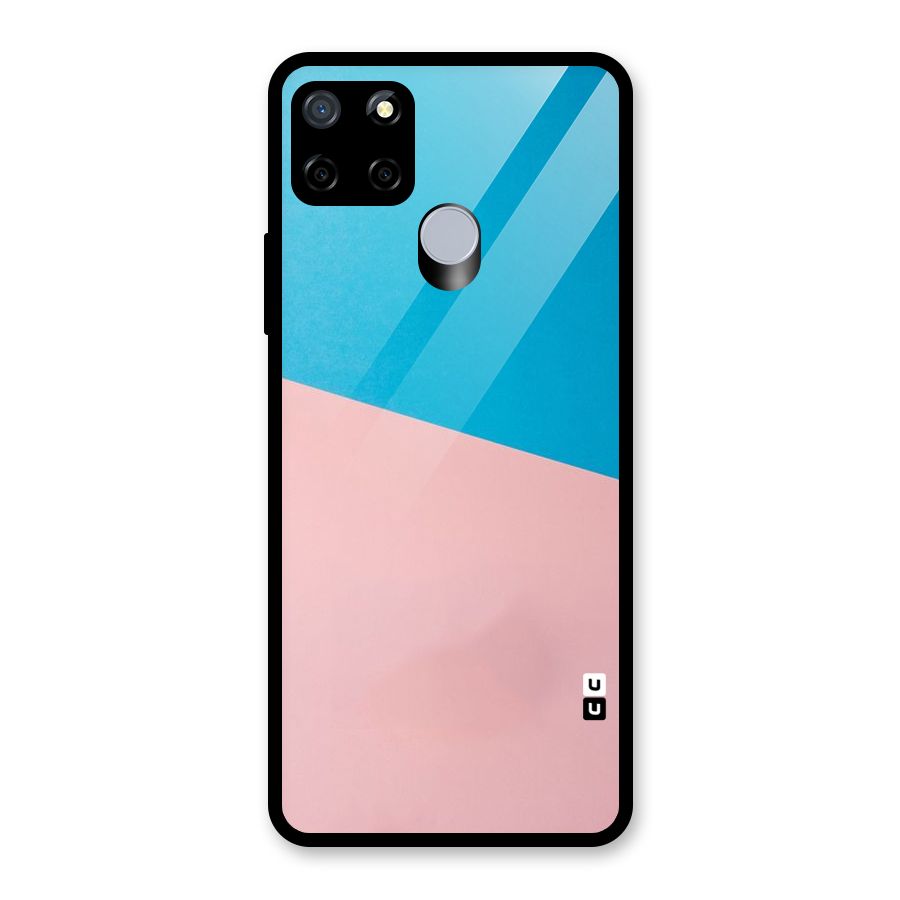 Bicolor Design Glass Back Case for Realme C12