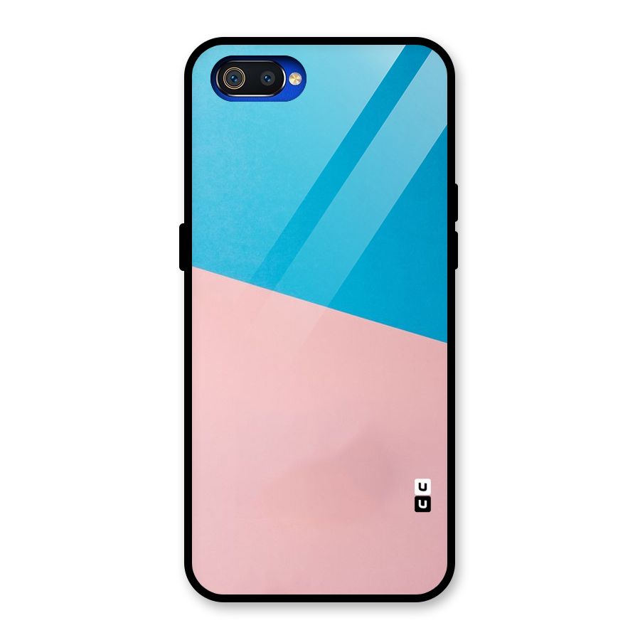Bicolor Design Glass Back Case for Realme C2