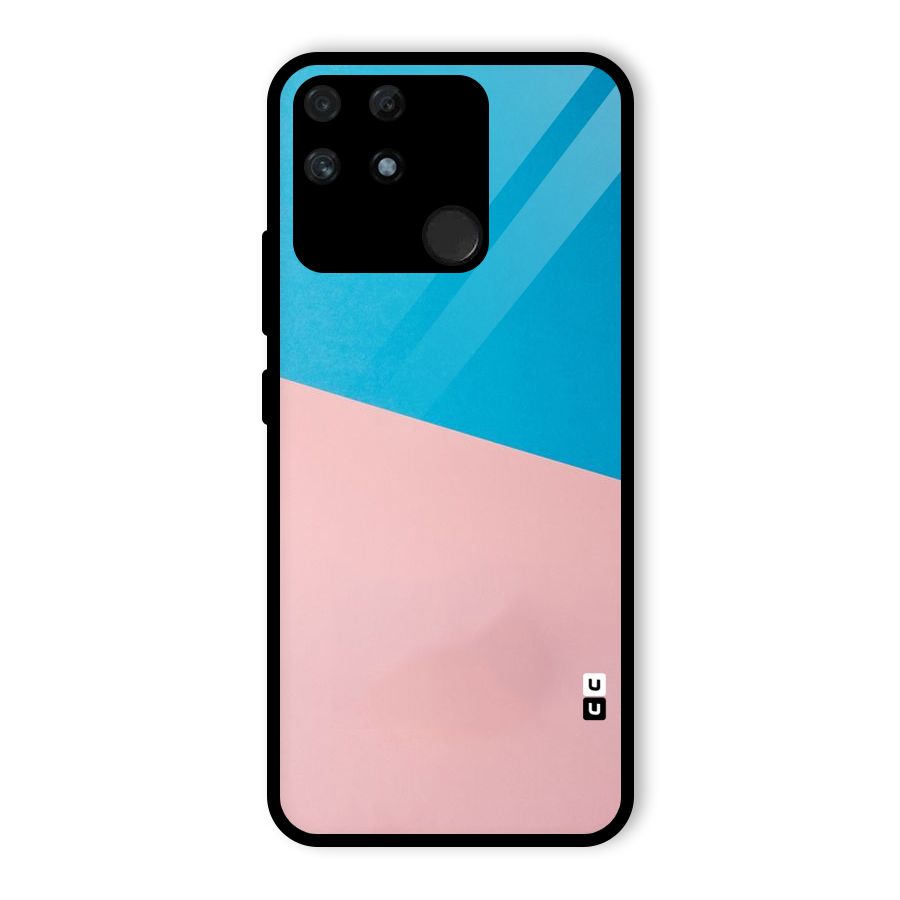 Bicolor Design Glass Back Case for Realme Narzo 50A