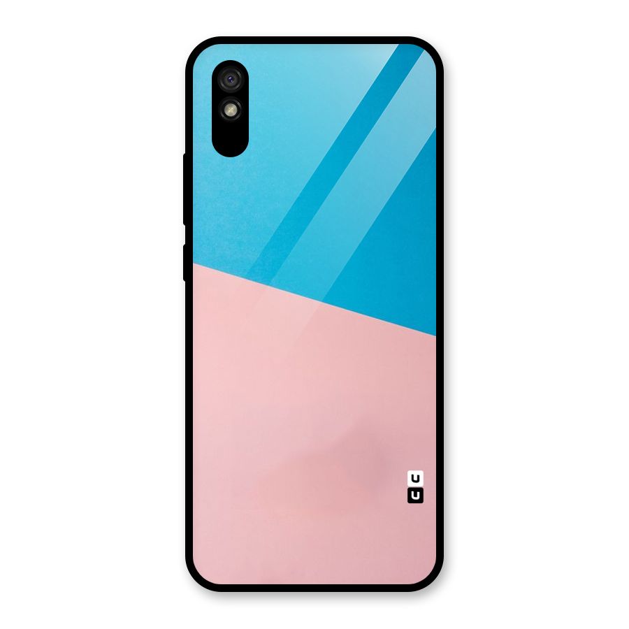 Bicolor Design Glass Back Case for Redmi 9i