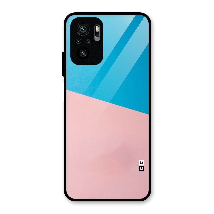 Bicolor Design Glass Back Case for Redmi Note 10S