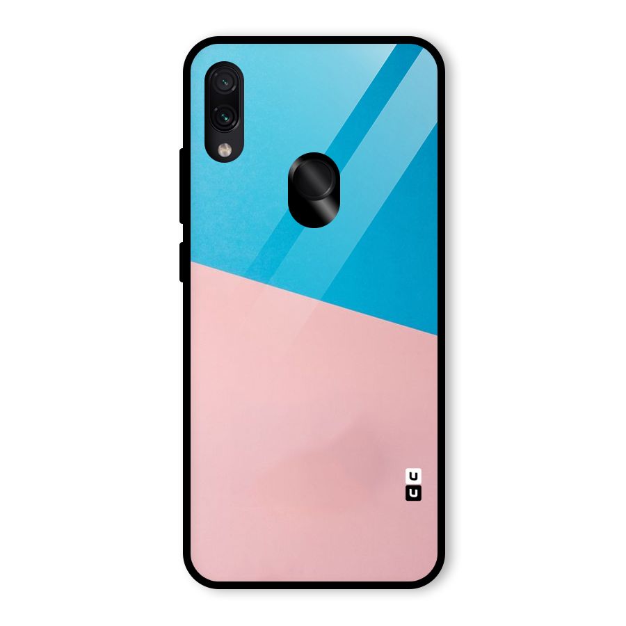 Bicolor Design Glass Back Case for Redmi Note 7