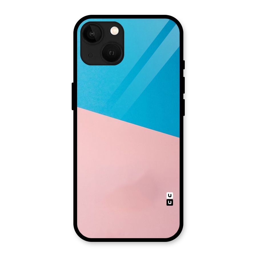 Bicolor Design Glass Back Case for iPhone 13