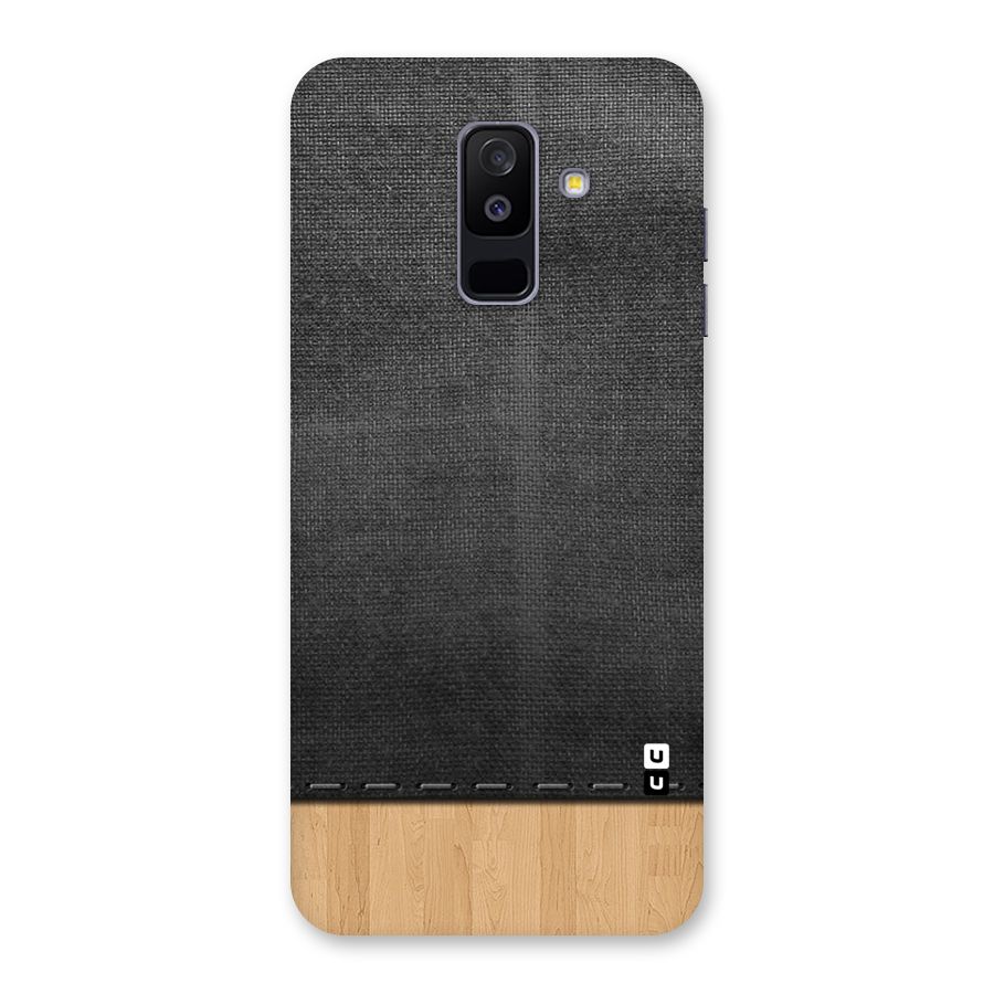 Bicolor Wood Texture Back Case for Galaxy A6 Plus
