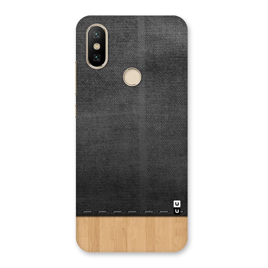 Bicolor Wood Texture Back Case for Mi A2