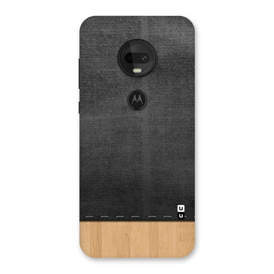 Bicolor Wood Texture Back Case for Moto G7