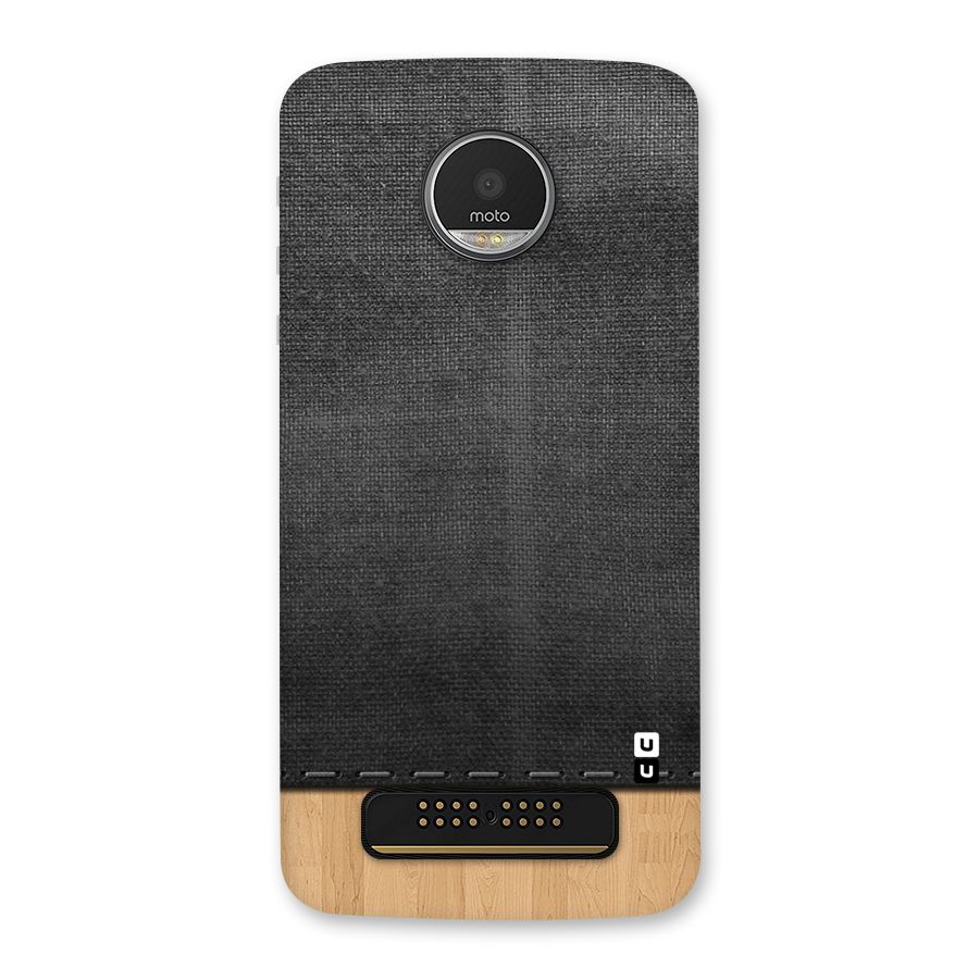 Bicolor Wood Texture Back Case for Moto Z Play