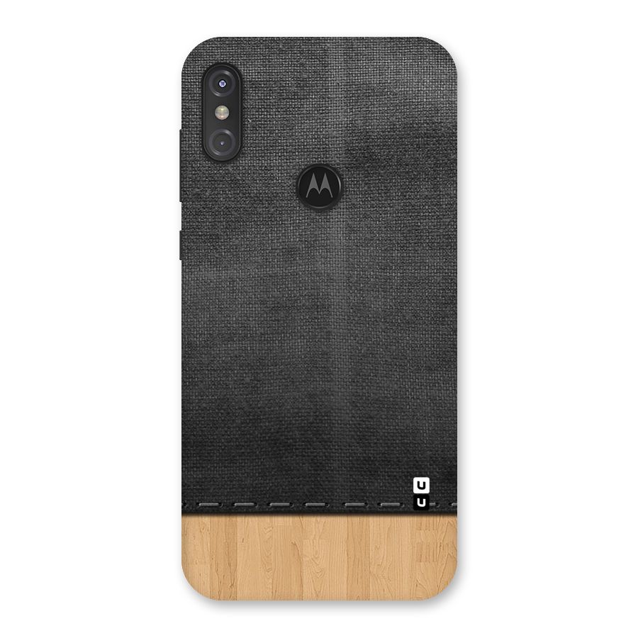 Bicolor Wood Texture Back Case for Motorola One Power