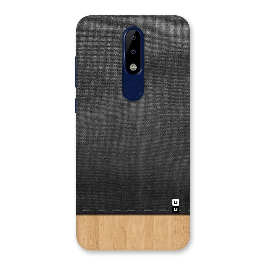Bicolor Wood Texture Back Case for Nokia 5.1 Plus