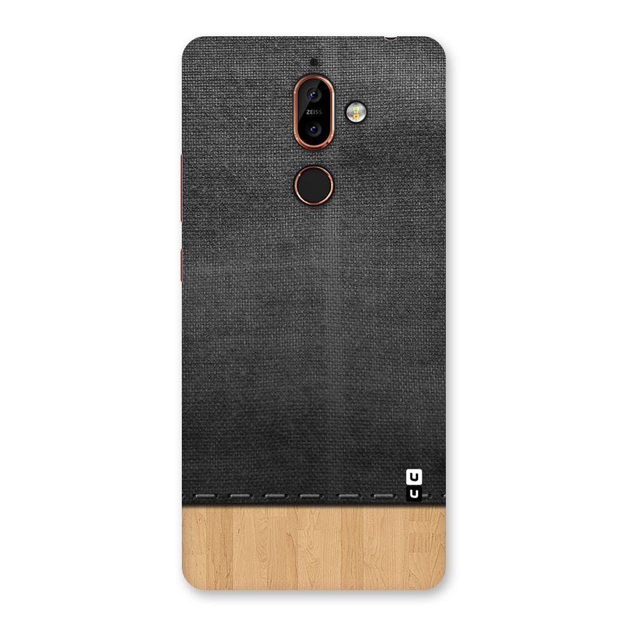 Bicolor Wood Texture Back Case for Nokia 7 Plus