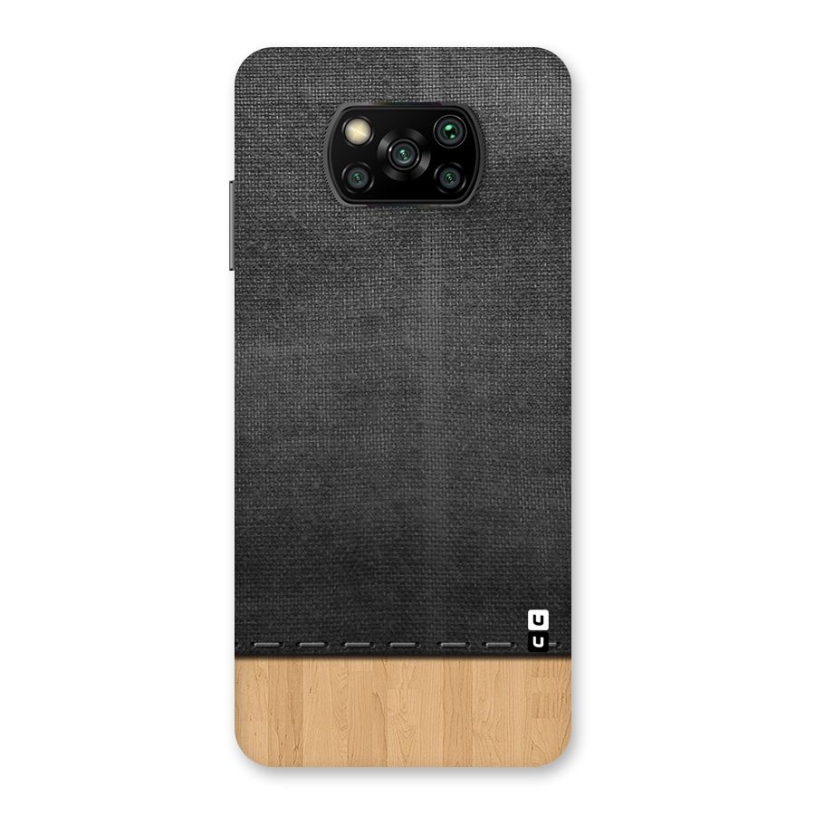 Bicolor Wood Texture Back Case for Poco X3