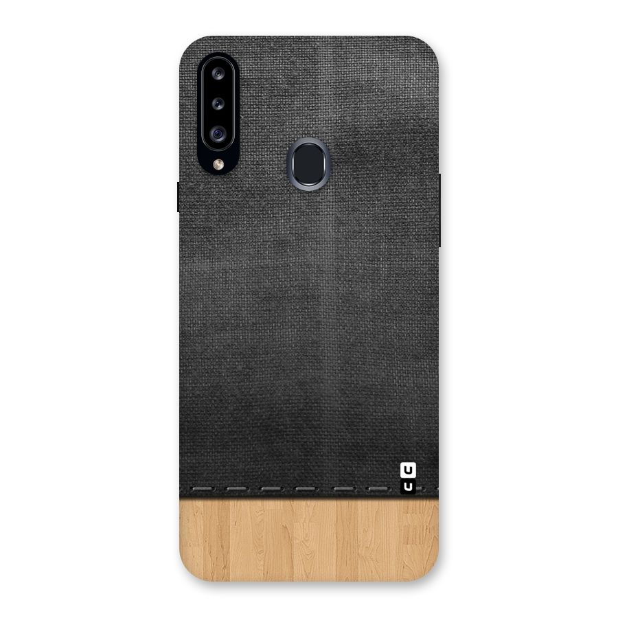 Bicolor Wood Texture Back Case for Samsung Galaxy A20s